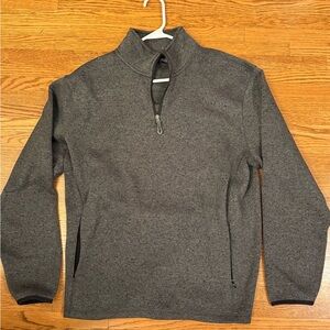 Roundtree & Yorke Charcoal Zip-Up Sweater